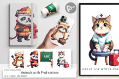 Digital Paper Career Animals Product Image 1