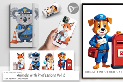 Digital Paper Career Animals Product Image 1