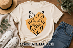 Flow Line Animal SVG Design | Fox SVG Silhouette Product Image 1
