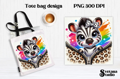 Animal tote bag PNG design | Cute animal pillow sublimation Product Image 1