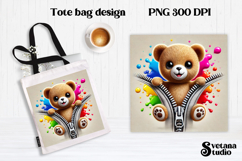 Animal tote bag PNG design | Cute animal pillow sublimation Product Image 1