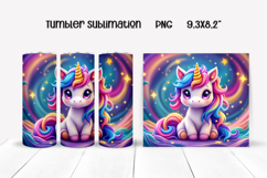 Rainbow unicorn tumbler | Animal tumbler Product Image 1
