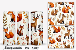 Animal tumbler sublimation | Fox tumbler | Tumbler wrap Product Image 1