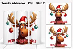 Christmas tumbler sublimation | Christmas animal tumbler PNG Product Image 1