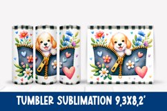 Funny dog sublimation tumbler wrap Product Image 1