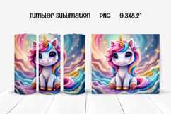 Rainbow unicorn tumbler | Animal tumbler Product Image 1