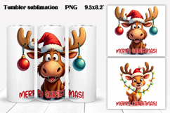 Christmas tumbler sublimation | Christmas animal tumbler PNG Product Image 1