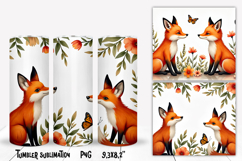 Animal tumbler sublimation | Fox tumbler | Tumbler wrap Product Image 1