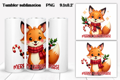 Christmas tumbler sublimation | Christmas animal tumbler PNG Product Image 5