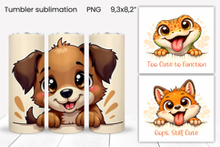 Funny animals sticking out their tongues tumbler wrap Product Image 1