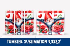 Cute gnome sublimation tumbler wrap Product Image 1