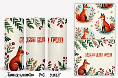 Animal tumbler sublimation | Fox tumbler | Tumbler wrap Product Image 1