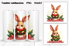 Christmas tumbler sublimation | Christmas animal tumbler PNG Product Image 1
