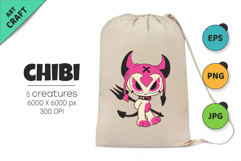 Anime character set 01. Tshirt, PNG. Product Image 5