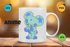 Anime character set 02. Tshirt, PNG. Product Image 2