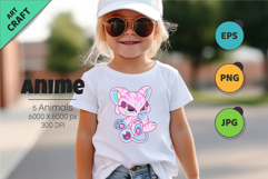 Anime character set 02. Tshirt, PNG. Product Image 3