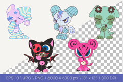 Anime character set 03. Tshirt, PNG. Product Image 2