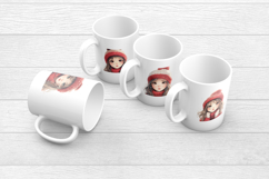 Anime Girl Christmas Clipart Bundle - 10 Transparent PNGs Product Image 2