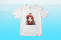 Anime Girl Christmas Clipart Bundle - 10 Transparent PNGs Product Image 6