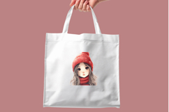 Anime Girl Christmas Clipart Bundle - 10 Transparent PNGs Product Image 8