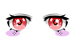 Anime female eyes illustration concept Product Image 1