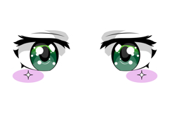Anime female eyes illustration graphic Product Image 1