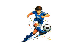 Anime Soccer Hero in Action Design Product Image 1