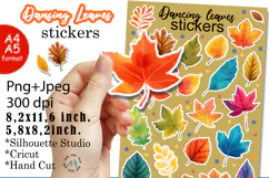 Autumn Leaves Stickers |Png/Jpeg Print and cut Product Image 1