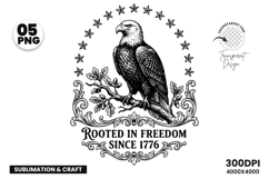rooted in freedom, 250th anniversary usa, patriotic eagle png, 1776-2026 svg, american roots svg, 4th of july png, liberty 250 svg, independence day svg, usa pride sublimation, patriotic shirt design