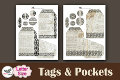 Leonardo Da Vinci Tags &amp; Pockets Junk Journal Kit Letter Product Image 3