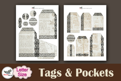 Leonardo Da Vinci Tags &amp; Pockets Junk Journal Kit Letter Product Image 4