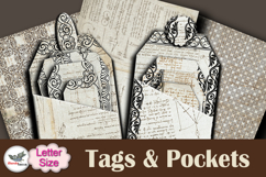 Leonardo Da Vinci Tags &amp; Pockets Junk Journal Kit Letter Product Image 2