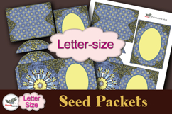 Blue Vintage Seed Packet Printable Template Letter Size Product Image 1