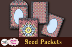 Pink Vintage Seed Packet Printable Template Letter Size Product Image 3