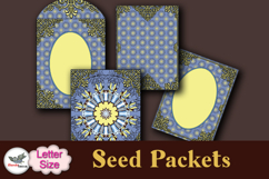 Blue Vintage Seed Packet Printable Template Letter Size Product Image 3