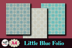 Blue Folio Junk Journal Kit A4 Printable Ephemera Product Image 8