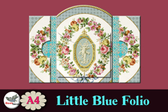 Blue Folio Junk Journal Kit A4 Printable Ephemera Product Image 3