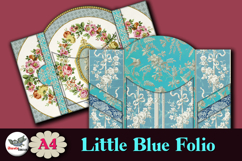 Blue Folio Junk Journal Kit A4 Printable Ephemera Product Image 2