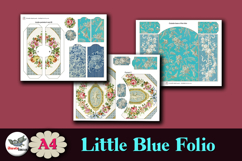 Blue Folio Junk Journal Kit A4 Printable Ephemera Product Image 5