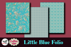 Blue Folio Junk Journal Kit Letter Size Printable Product Image 7