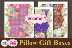 Floral Pillow Gift Box Printable A4 Template Vol 1 Product Image 2