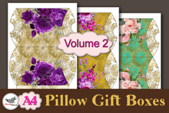 Floral Pillow Gift Box Printable A4 Template Vol 2 Product Image 2