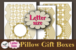 Gold Ornate Pillow Box Template Kit Vol.2 Letter Product Image 1