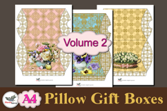 Floral Pillow Gift Box Printable A4 Template Vol 2 Product Image 2