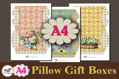 Floral Pillow Gift Box Printable A4 Template Vol 2 Product Image 1