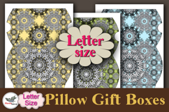 Silver Mandala Pillow Box Template Kit Letter Product Image 1
