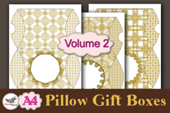 Gold Ornate Pillow Box Template Kit Vol.2 A4 Printable Product Image 2