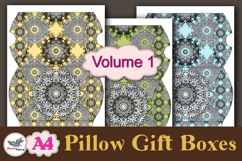 Silver Mandala Pillow Box Template Kit A4 Printable Product Image 2