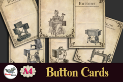 Vintage Sewing Button Cards Printable Set Product Image 1