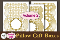 Gold Ornate Pillow Box Template Kit Vol.2 Letter Product Image 2